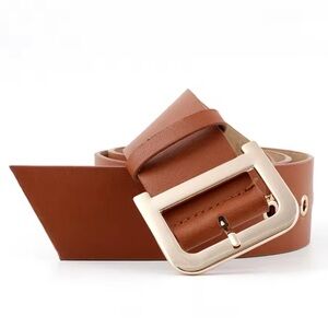 Diorquake inspired belt faux leather brown